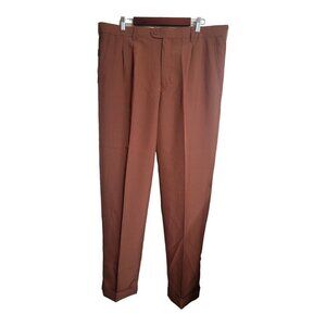 Bagazio Pants men Size 38x32 Orange Career Casual Formal Trousers Ivy Church